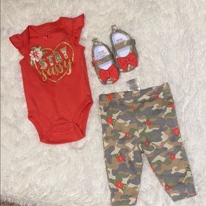 Baby Girls stay sassy outfit set with shoes